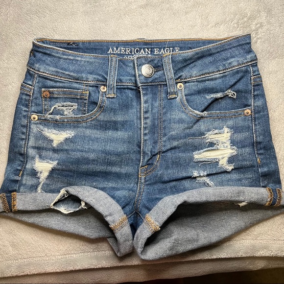American Eagle - High Rise Short Super Stretch Denim Shorts (SIZE 2) - Picture 1 of 4